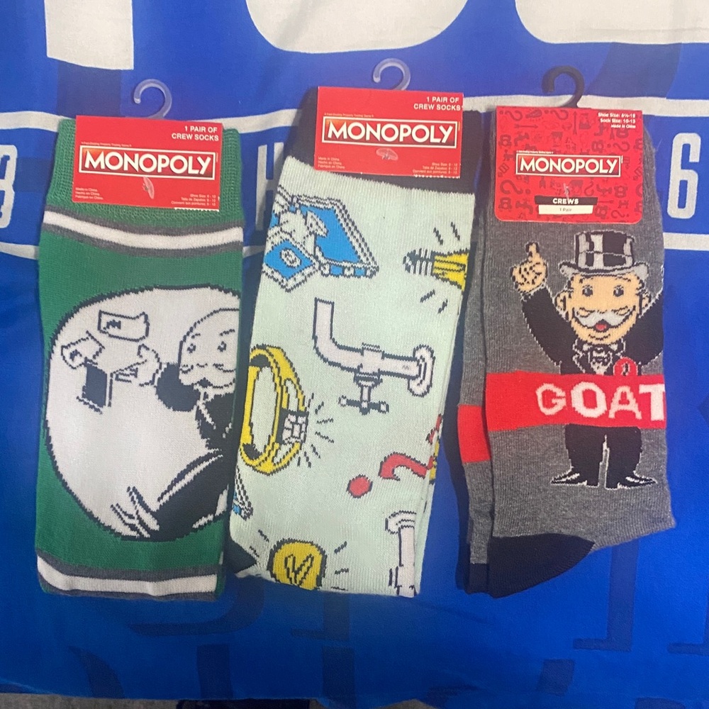 Men's Crew Socks - Green, White, Gray